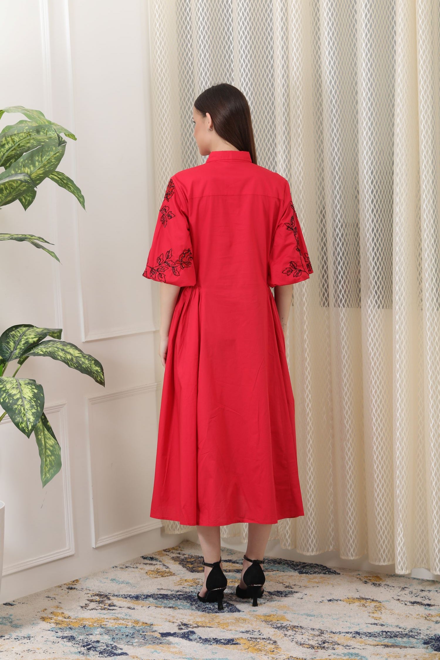LEA-RED FLORAL