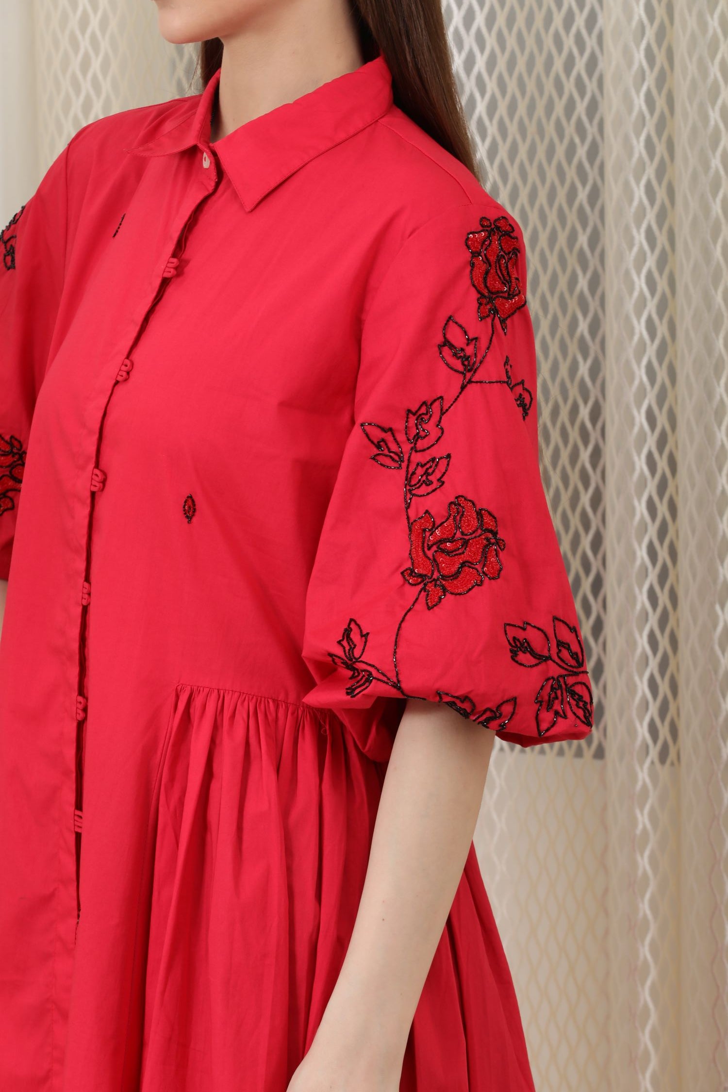 LEA-RED FLORAL